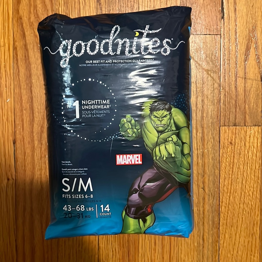 Good it’s pull up nites diapers